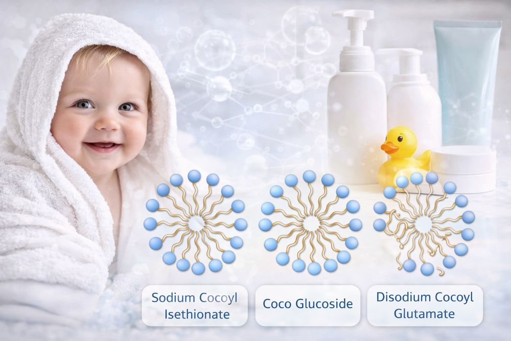 Bezpieczne surfaktanty w produktach dla skóry wrażliwej i dzieci