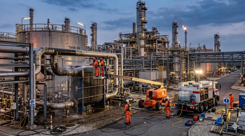 Dekontaminacja instalacji petrochemicznych i rafineryjnych